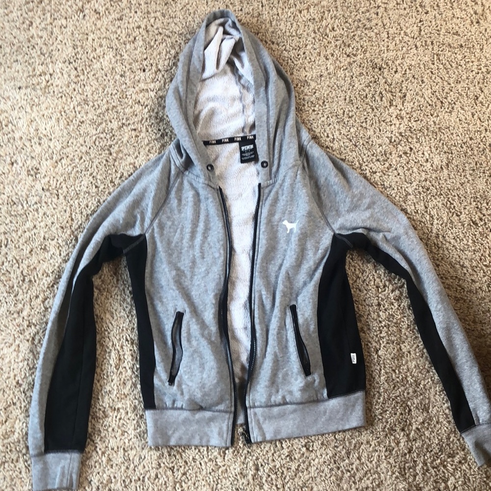 Pink full zip sweatshirt